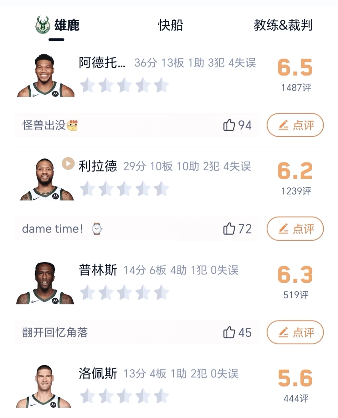 快船主场逆转黄蜂，利拉德独揽35+得分